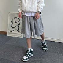 남자 버뮤다 7부 와이드 반바지 스웻 팬츠 통큰 바지