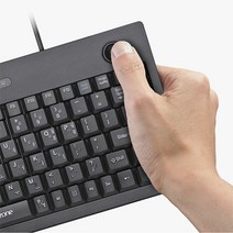 PC 노트북 컴퓨터 공간활용 트랙볼 미니 유선키보드, 블랙