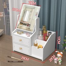DFMEI 거울 메이크업 거울 접는 데스크탑 휴대용 휴대용 여성 크기 데스크탑 드레싱 미러, 사각 화장대 거울 28CM