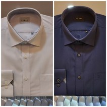 예작 [예작]솔리드 레이온&폴리 배색 구김적은 긴소매 일반셔츠 YJ2FBR902-WH.NY