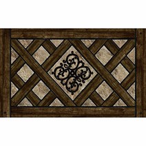 아파치 밀스의 걸작 러스틱 래티스 도어 매트, 단일사이즈