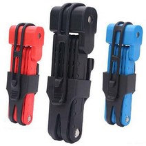 6관절락 자전거자물쇠-오토바이자물쇠 유모차자물쇠, 레드