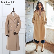 바자르 BAZAAR 2016 F/W 겨을 신상품 63715 테일러드카라 더블버클 울 코트