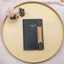 다이어리볼펜걸이 고급 가죽 휴대용 펜 연필 볼펜 꽂이, 세피아 베이지