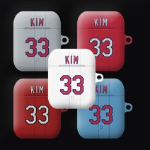 와우박스 주문제작 2021시즌 메이저리그 세인트루이스 카디널스 김광현 싸인 야구 유니폼 에어팟 버즈 무선 이어폰 케이스, 유광 하드케이스, 에어팟 3세대