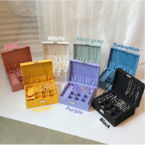 베비루네 스웨이드 2단 악세사리 보관함 보석함