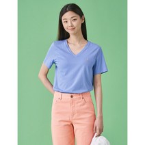 [Green BP] 면 모달 V넥 반소매 티셔츠 스카이 블루 (BF3142N02Q)