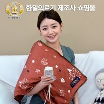 한일의료기 천년웰빙 4계절용 전기찜질기 원적외선 허리 무뤂 어깨 복부 국산 황토볼 찜질팩 온열찜질기, 상큼후르츠, 대형