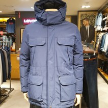 [ L E V I S ] { 리바이스 } 남성 패딩 다운 점퍼 후드 탈부착 NAVY ONE COLOR 겨울 아우터 빅사이즈 100% 덕 다운 오리털 (L21228001)