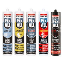 SOUDAL Fix ALL 수달 픽스올 플렉시 하이텍 터보 크리스탈 실리콘 강력접착제 290ML, HIGH TACK(고중량 접착)