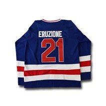 아이스하키 1980년 미라클 온 아이스 팀 미국 30 짐 크레이그 저지 17 잭 오39캘러핸 21 마이크 에루치온 블루 화이트 스티치 하키 유니폼, L, 21 블루