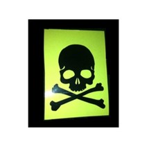 자전거스티커 자전거데칼 자전거커버 자전거 반사 스티커 형광 해골 도로 고정 기어 데칼 액세서리 피스, Black