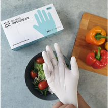 [올스탠다드] 니트릴 고무장갑 200매 파우더프리 식약처허가 요리용 위생장갑 -, 02. L (대), 02. 블랙, 대(L)