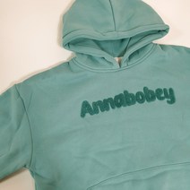 도오빠 홀리몰라 아동 겨울 안감 후드티 레터링 자수 포인트 따뜻한 오버핏 긴팔 후드 티셔츠 여아 주니어 어린이