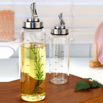 홈까페 오토 내열유리 오일 밀폐 소스 시럽병+스티커, 300ml x4
