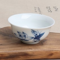 수작업 청화연 찻잔, 1개