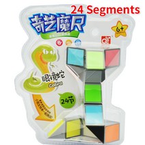 Qiyi 다채로운 3D 매직 눈금자 큐브 24/36/48/72 세그먼트 Cubo Magico 스네이크 트위스트 큐브 퍼즐 어린이를위한 교육 완구, (10)24 Segments개