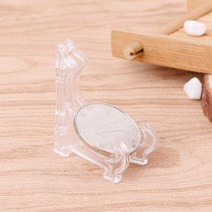휴대용 접이식 이젤 1 10 50Pcs Foldable 플라스틱 디스플레이 스탠드 이젤 동전 메달 토큰 배지 홀더 컬렉션 선반, 01 1 pc