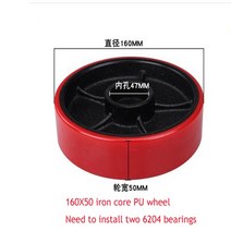 수동지게차포크 리프트 휠 액세서리 나일론 휠 수동 유압 트럭 지상 황소 카트 철 코어 PU 폴리 우레탄 리