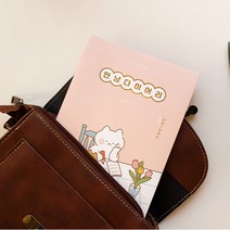 귀여운 고양이 일러스트 다이어리 여성용 만년 일기장 (pvc커버/월간 주간 프리노트), 3. 하늘