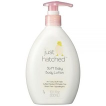 Just Hatched 소프트 베이비 바디 로션 데일리 모이스처 에센셜 오일로 제조 진정 및 안정 작용 보습 불쾌한 질감 거친 성분 없음 300ml 326185
