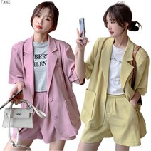 TANC여성 정장세트 반팔 자켓 가디건 반바지 빅사이즈