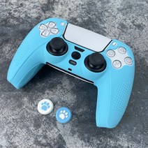 PS5 플스5 듀얼센스 컨트롤러 파스텔 실리콘 커버 케이스, 듀얼센스 파스텔 실리콘 케이스, 스카이블루, 1개
