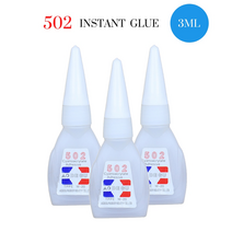 돌본드 레진 에폭시 접착제 타일 본드 UV 아크릴 투명 병 인스턴트 강한 액체 보석, 502글루 3ml 10병