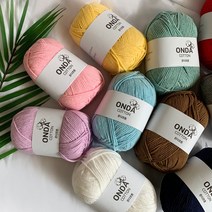 온다코튼 뜨개실 코바늘실 면사 인형뜨개실 가방뜨기, 그레이, 1개