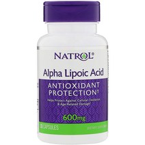 Natrol 미국직배송 나트롤 알파리포산 600mg 30캡슐 정품, 5병
