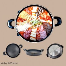 전판 마블코팅 닭갈비판 양수 프라이팬 대형팬 명절 32cm 36cm 40cm 구이팬 업소용 부대찌개 부침개 전 닭갈비 쭈꾸미 곱창 판 국내생산, 32cm전판& 유리뚜껑 (뚜껑 포함)