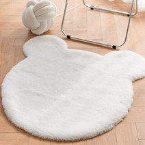귀여운 푹신 포근 베어 러그 화이트 아이방 공부방 매트 거실 원룸 인터리어소품