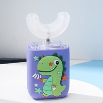 가성비어린이용 전동 칫솔 만화 패턴 360 도 U 모양 음파 충전식 IPX7 방수, 01 2-6 toothbrush