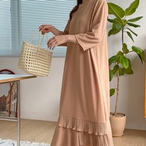 [스위트플러스] 임부복 링클프리 루이 밑단투프릴 여성 원피스