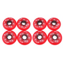 SJSHOP 8 개 조각 인라인 롤러 하키 적당 스케이트 보충 바퀴 84A 80mm 빨강, PU, 레드