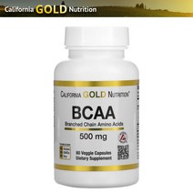캘리포니아 골드 뉴트리션 BCAA AjiPure® 분지쇄아미노산 500mg 베지 캡슐 60정 2달치