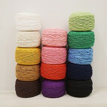 면사 면뜨개실 12합 24합 200g 여름실 여름뜨개실 코바늘실, 400g, 생노랑