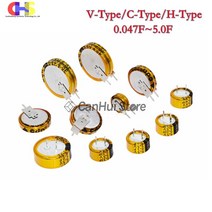 슈퍼 캐패시터 콘덴서 5.5V 슈퍼 커패시터 0.1F 0.22F 0.33F 0.47F 1F 1.5F 4.0F 패러드 CDA H-타입 버튼, 05 5.5V 1.0F C-Type