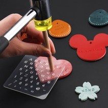 가죽 공예 각인 도구 알파벳 숫자 레터링 세트 글씨 이니셜 공방 마킹, 1개