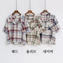 [NewCare] 여성 여름 숏자켓 체크 린넨자켓