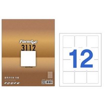 (폼텍)레이저/잉크젯 라벨 LS3112 - 100매(12칸), 12개