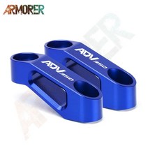 CNC 알루미늄 백미러 확장 라이저 어댑터 브래킷 오토바이 액세서리 혼다 ADV 350 2022, 02 ADV 350 Blue