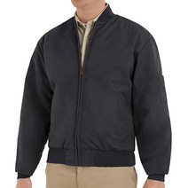 Red Kap 남성 솔리드 팀 재킷 항공점퍼 블랙 2XL