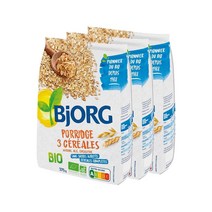 비요르 바이오 포리지 3 시리얼 귀리 밀 스펠트밀 375g 3팩 (프랑스) Bjorg Porridge 3 Céréales