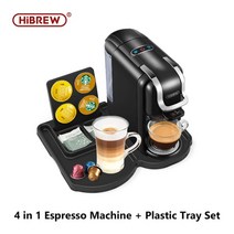 에스프레소머신 가정용 수동 커피 카페 머신 hibrew 19bar 4in1 다중 캡슐 expresso 테라 돌체 milkampnexpresso 캡슐 esepod ground, h2 b 트레이, 영국