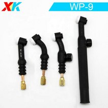 논가스용접기 프라즈마 절단기 용접봉 TIG 용접 WP9 WP9F WP9FV 밸브가 있는 유연한 토치 헤드 공기 냉각 125AMP, WP9+2PCS