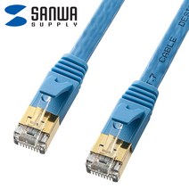 산와서플라이 KB-FL7-01BLN CAT.7 STP 다이렉트 FLAT 케이블 1m
