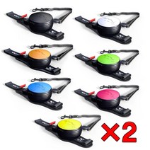 손목 부착/손잡이 형태 자동 리드줄x2 자동리드줄 강아지목줄 자동줄, 색상, 그린