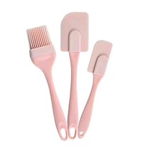 페이스트리 브러시 베이킹 도구 3pcs DIY 실리콘 크림 스크레이퍼 요리를위한 제빵 믹싱 주방 베이킹 액세서리, 분홍색