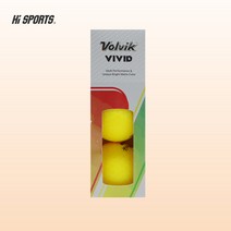 23 볼빅 뉴비비드 3구 무광 칼라 골프공 기념품, 옐로우, 1개